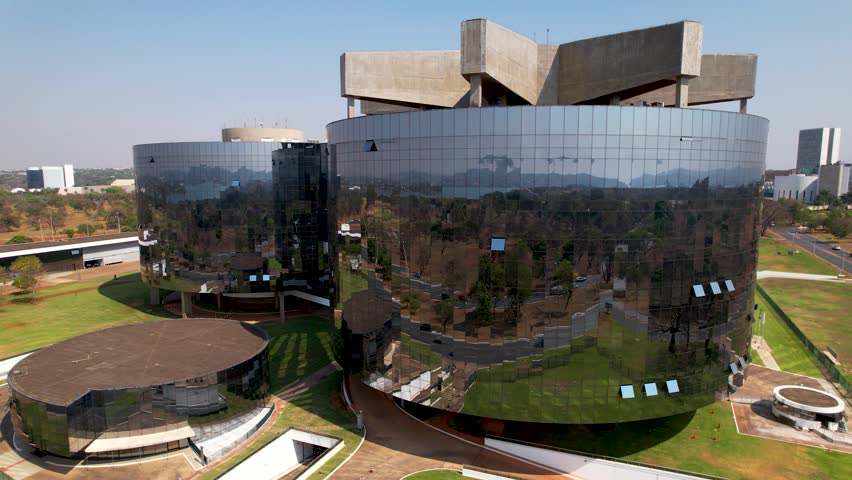 Public Prosecutor Office At Brasilia Federal District Brazil. Bustling Downtown Cityscape With Modern Buildings. Industry Landscape Crowded Stunning. Crowded. Brasilia Federal District.