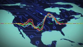 Animation of digital data processing over world map on green background. Global connections, computing and data processing concept digitally generated video. - Powered by Shutterstock - Get 15% off with code: PIKWIZARD15