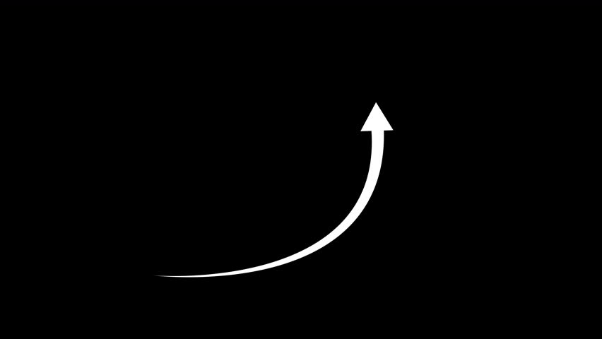 white arrow rising transparent channel, Rising arrow transparent channel, business growth arrow and graph chart.
