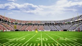 Animation of confetti falling over american football stadium. Sport, competition, winning and celebration concept digitally generated video. - Powered by Shutterstock - Get 15% off with code: PIKWIZARD15