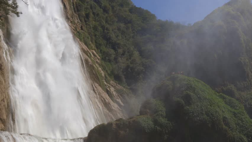 Chiapas tropical rainforest El Chiflon Waterfall cascades, Mexico Latin America