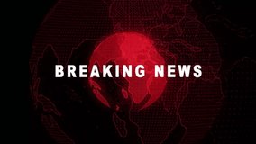 Breaking News background video red color  world animation. - Powered by Shutterstock - Get 15% off with code: PIKWIZARD15
