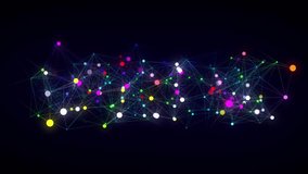 Business futuristic backdrop. Network connection structure cyberspace with moving particles. Big data visualization. Abstract cyber security background. 3D rendering. - Powered by Shutterstock - Get 15% off with code: PIKWIZARD15