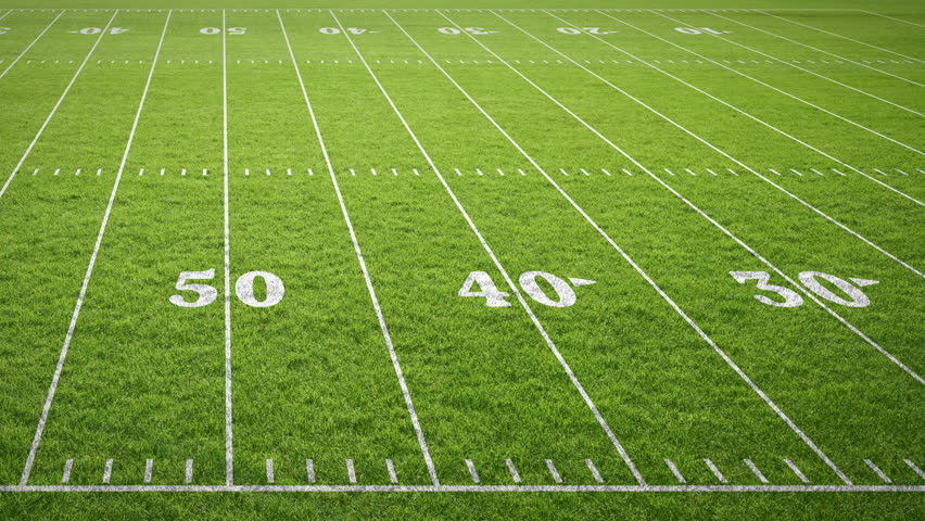 american football field and grass