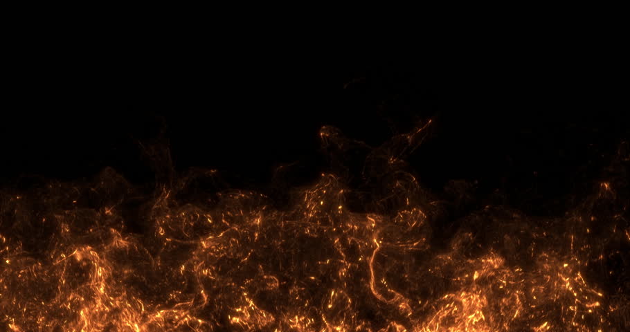 perfectly flames fire loop on black background moving, concept of heat and danger