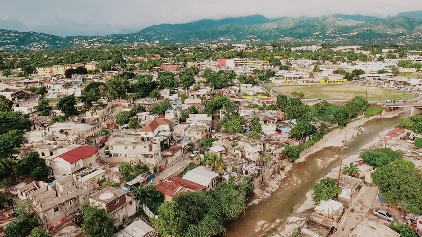 Flying over the ghetto on Kingston Jamaica 2