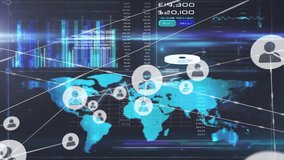 Global network connections and financial data processing animation over world map. finance, technology - Powered by Shutterstock - Get 15% off with code: PIKWIZARD15