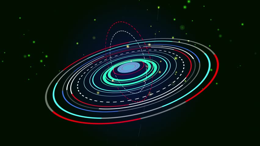 glowing hud animation. Digital data network protection, future technology network concept and  tv news.