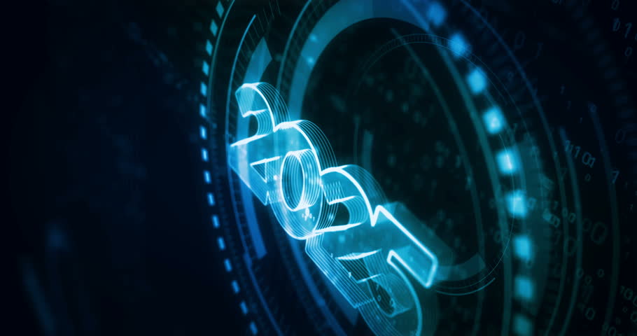 2025 year futuristic new neon symbol digital concept. Cyber technology and computer background abstract 3d.