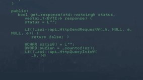 Animating computer code with green text on dark background. Programming, coding, technology, animation, digital, futuristic - Powered by Shutterstock - Get 15% off with code: PIKWIZARD15