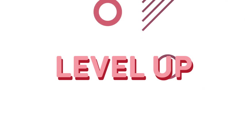 Level up text animation over abstract shapes and connected globe. connection, futuristic, upgrade, tech - Powered by Shutterstock - Get 15% off with code: PIKWIZARD15