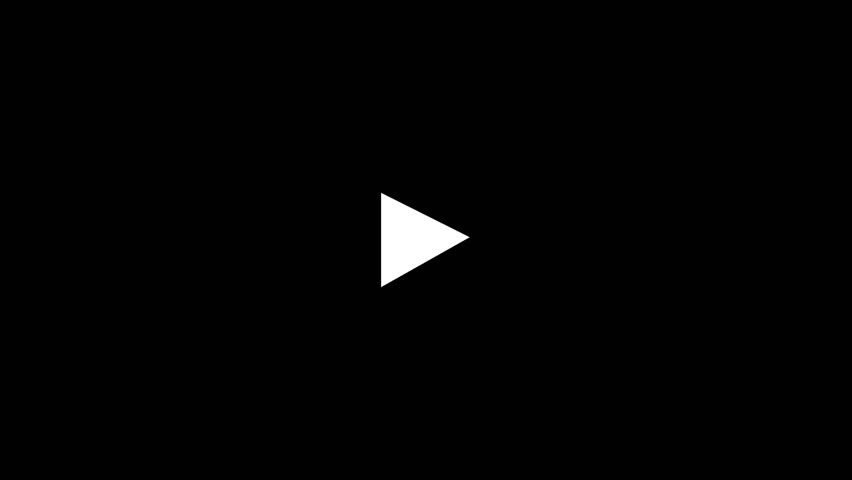 Clicking play and stop button on computer screen animation. Animation play button animation. video music play sign transparent background animation icon.