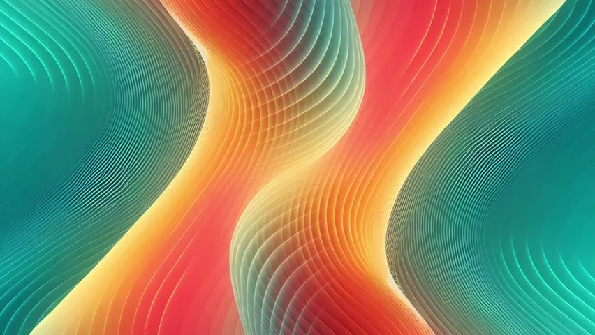 4K Vibrant abstract rainbow swirl with colorful waves and light textures in a dynamic pattern verical background