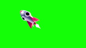 launching 3d rocket on green background. editable. copy space. easy to use. - Powered by Shutterstock - Get 15% off with code: PIKWIZARD15