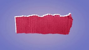 Red cardboard paper cutout on purple background. Copy space for text and designed with luma matte. Realistic template featuring rolled torn paper. 3d rendering - Powered by Shutterstock - Get 15% off with code: PIKWIZARD15