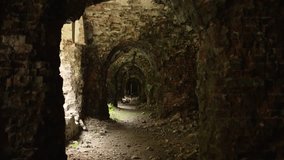 Ancient stone tunnel with archway. Concept of ancient building. - Powered by Shutterstock - Get 15% off with code: PIKWIZARD15