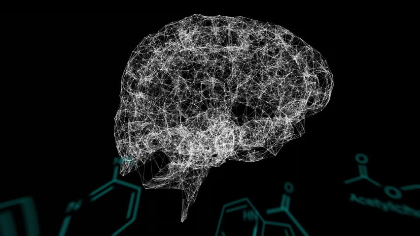 Brain neural network animation over chemical formulas and data processing. chemistry, science, technology - Powered by Shutterstock - Get 15% off with code: PIKWIZARD15