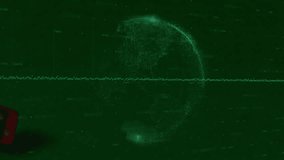 Rolling dice with data points and waveforms animation over green background. Luck, statistics, analysis, green screen, technology, data visualization - Powered by Shutterstock - Get 15% off with code: PIKWIZARD15