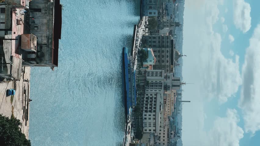 The famous building of the National Capitol. HAVANA - DECEMBER 20, 2023: The Old City of Havana with the Capitol in the distance. Wide view of El Capitolio from the observation deck