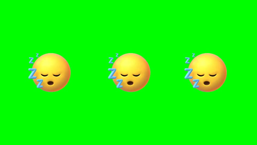 Sleeping emoji with glitch effect