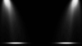 Two white spotlights crossing each other 4k Animation on a black backdrop. Modern glowing light from above, seamless loop of spotlights background - Powered by Shutterstock - Get 15% off with code: PIKWIZARD15