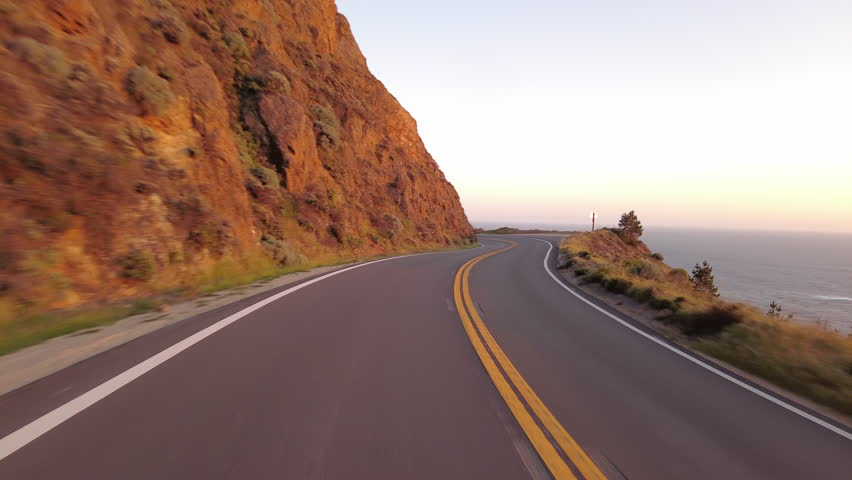 Big Sur Pacific Coast Highway Northbound 8 Pfeiffer Beach to Carmel by the Sea 15 Rear View MultiCam Driving Plate California USA