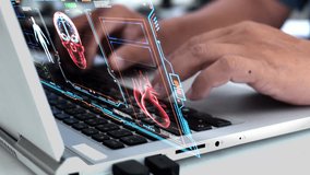 Skilled Doctor Using Computer Screen and 3D Hologram to Examine Patient's Health, Advanced Medical Technology, Virtual Healthcare, Telemedicine Innovation, Remote Diagnosis, Cutting-Edge Healthcare So - Powered by Shutterstock - Get 15% off with code: PIKWIZARD15