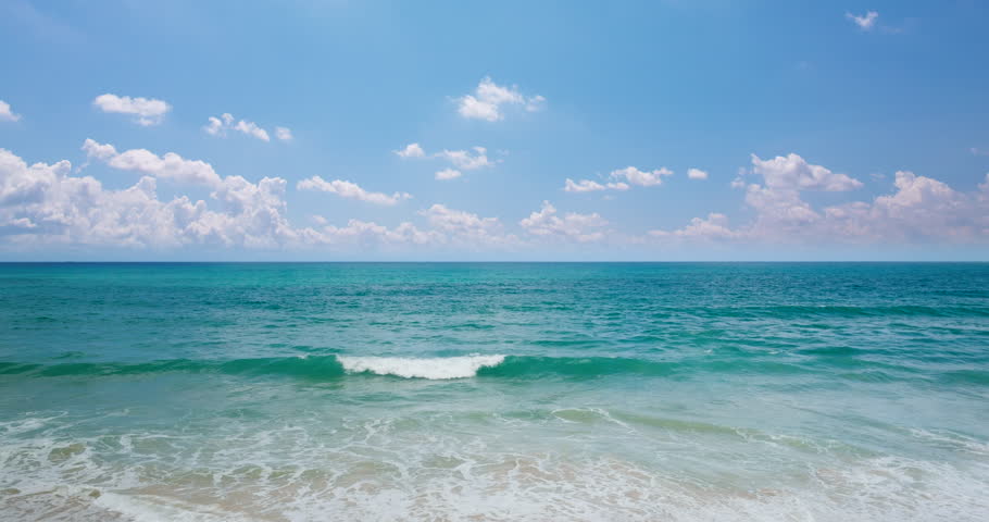 Phuket, Thailand 2024 Version. Ocean seascape sea beach. Cinematic scene of Amazing landscapes view of sea and blue sky horizontal. Shot on cinema cam high quality (DCI4K 4096x2160p. ProRes422)