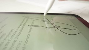 Digital Document Signing Process with Electronic Signature on Tablet - Powered by Shutterstock - Get 15% off with code: PIKWIZARD15