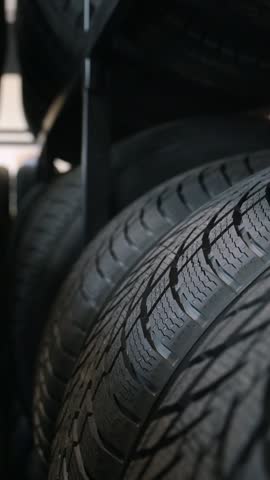 Tire storage place with tire rack