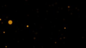 Abstract animation loop glow  orange gold bokeh particles flow up on black background. 4K 3D seamless looping gold orange  bokeh particles dust fly in the air.  - Powered by Shutterstock - Get 15% off with code: PIKWIZARD15
