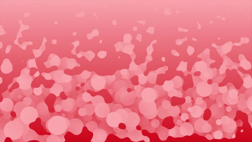 Animated Red color futuristic fluid bokeh particles flowing upwards modern background