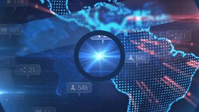 Digital globe with social media notifications animation over world map background. technology, global, communication, networking, internet - Powered by Shutterstock - Get 15% off with code: PIKWIZARD15