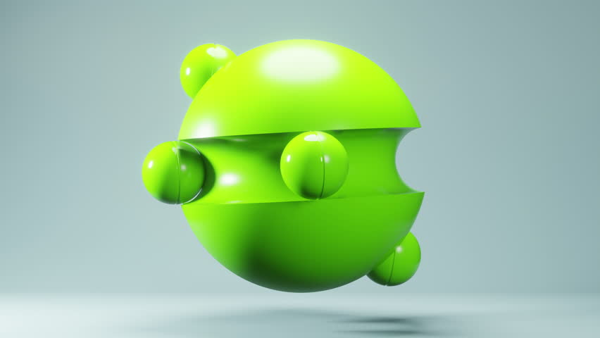 Abstract Green Ball Background and Loop