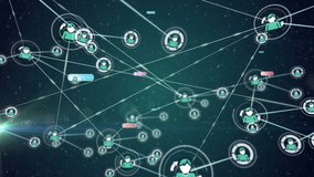 Data processing animation with network connections over diverse avatars and numbers. Technology, digital - Powered by Shutterstock - Get 15% off with code: PIKWIZARD15