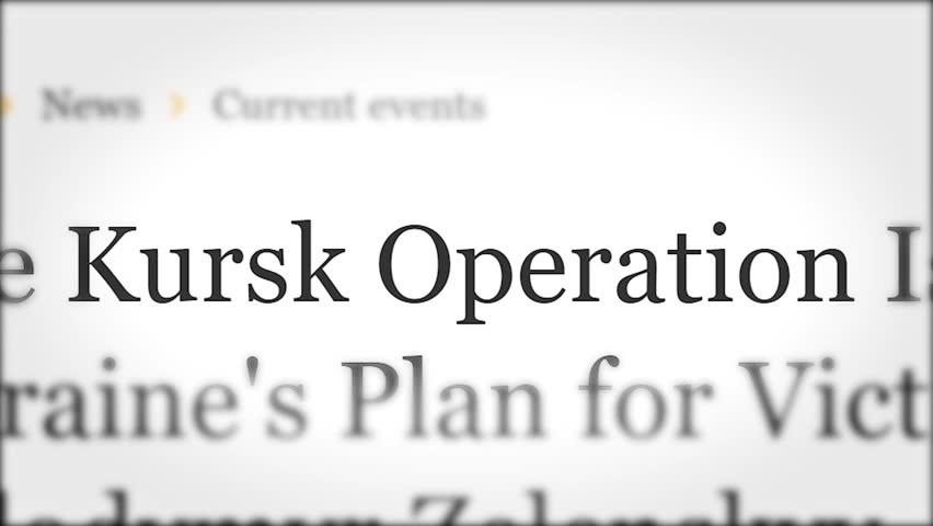 Mention of the Kursk operation in the media headlines. Opening of a new front of the Ukrainian Armed Forces. An unconventional decision and crossing of the Russian border. Rapidly changing pages