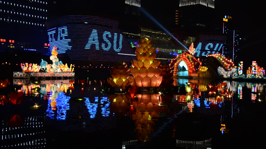 HANGZHOU, CHINA - FEB 24:  Lantern for chinese lantern festival celebrating new