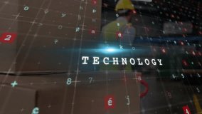 Digital data and coding animation over warehouse worker handling packages. Technology, logistics, automation, delivery, packaging - Powered by Shutterstock - Get 15% off with code: PIKWIZARD15