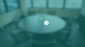 Network of connected user icons animation over blurred office background. Networking, connectivity, collaboration, digital, technology, communication - Powered by Shutterstock - Get 15% off with code: PIKWIZARD15