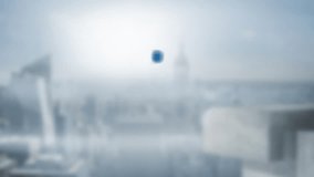 Animating app icons over blurred cityscape background. Technology, digital, development, interface, urban, futuristic - Powered by Shutterstock - Get 15% off with code: PIKWIZARD15