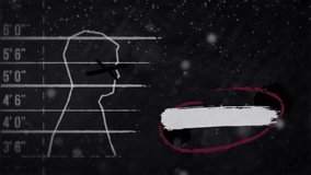 Animation of drawing of man and shapes over snow falling. Technology and digital interface concept digitally generated video. - Powered by Shutterstock - Get 15% off with code: PIKWIZARD15