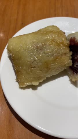 Delicious red bean sticky rice wrap dessert from Din Tai Fung.