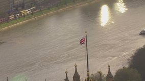 Aerial view of Lambeth bridge which crosses the River Thames in London, England. As seen from above the Houses of Parliament in the city of Westminster. - Powered by Shutterstock - Get 15% off with code: PIKWIZARD15