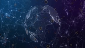 Animation of spinning globe over black background. Technology, colours and digital interface concept digitally generated video. - Powered by Shutterstock - Get 15% off with code: PIKWIZARD15