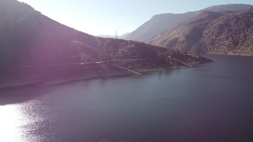 Scenic back country San Diego featuring El Capitan Reservoir in Lakeside California 30 miles northeast of downtown San Diego.