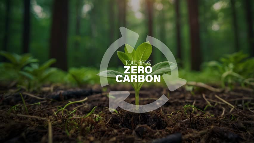 Towards zero carbon 2050.Net zero emission concept.Circular economy concept for future business growth and environmental sustainability and reduce pollution for future business and environmental growt