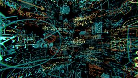 Suspended mathematical equations and symbols surround the camera as it moves, showcasing the complexity of math with a shallow depth of field, blurring the front and back. - Powered by Shutterstock - Get 15% off with code: PIKWIZARD15