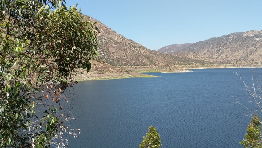 Scenic back country San Diego featuring El Capitan Reservoir in Lakeside California 30 miles northeast of downtown San Diego.