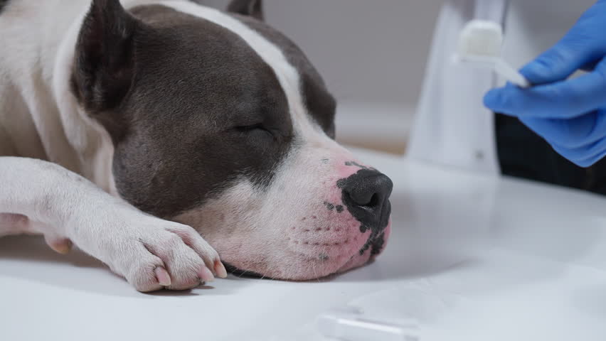 This video shows the importance of pet dental hygiene, featuring a vet brushing a dogs teeth and teaching techniques for oral health