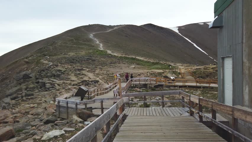 Panoramic view from Whistler Summit Trail in Jasper National Park, in Alberta, Canada.